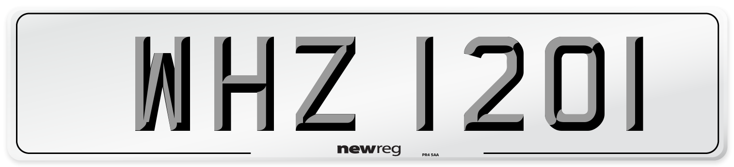 WHZ 1201 Number Plate from New Reg